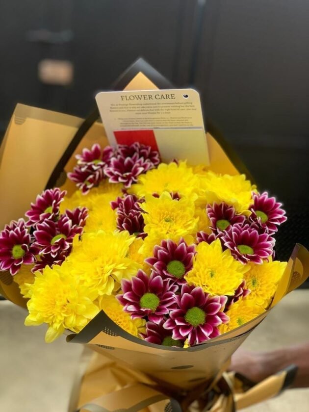 Oriental - Mixed Chrysanthemum & Million Stars Bouquet - Image 4
