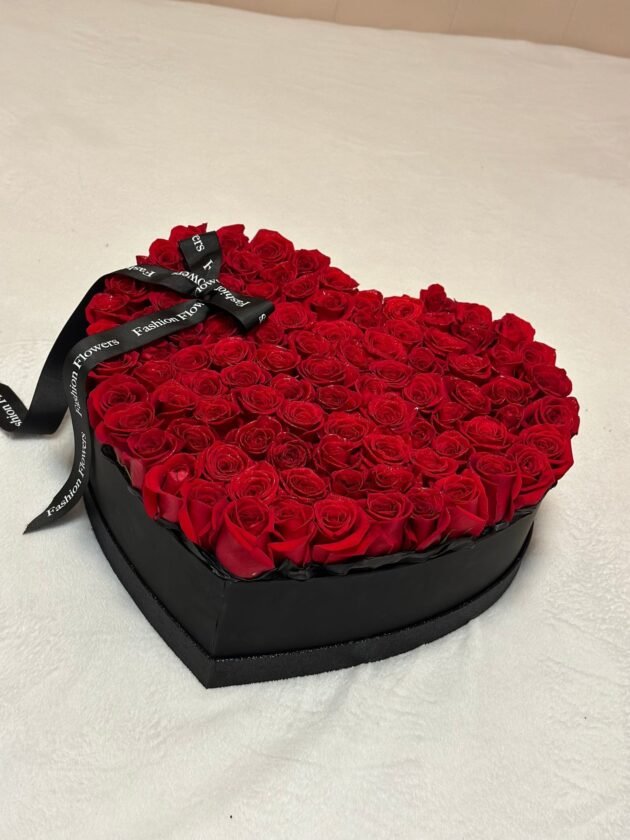 Classic Heart Rose Box | Exquisite Roses in Lagos | Prestige Flower Shop - Image 5
