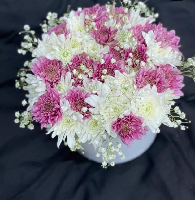 Oriental Box - Mixed Chrysanthemum and Fillers - Image 2