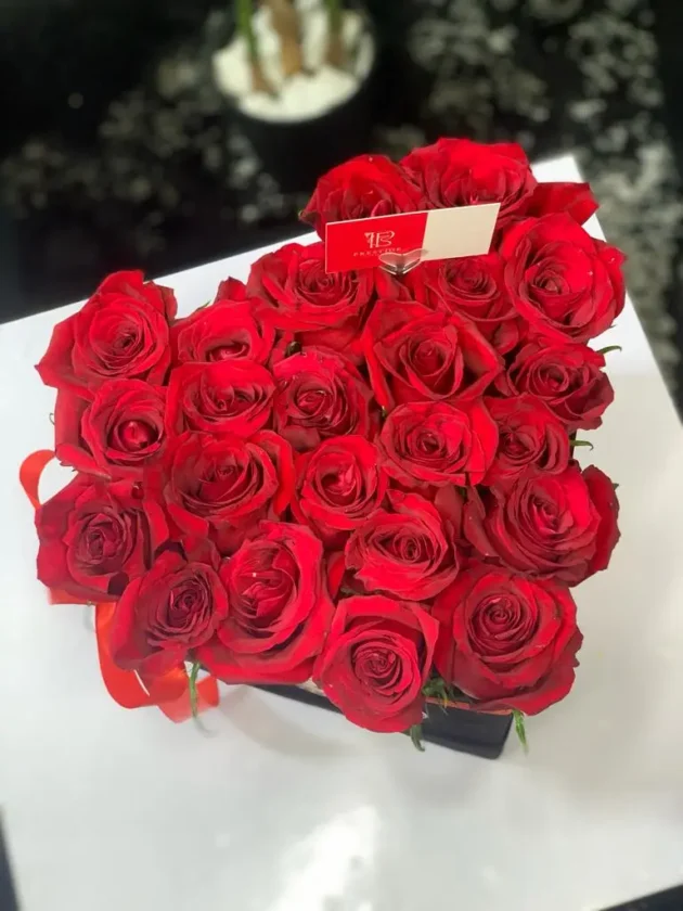 Classic Heart Rose Box | Exquisite Roses in Lagos | Prestige Flower Shop - Image 4