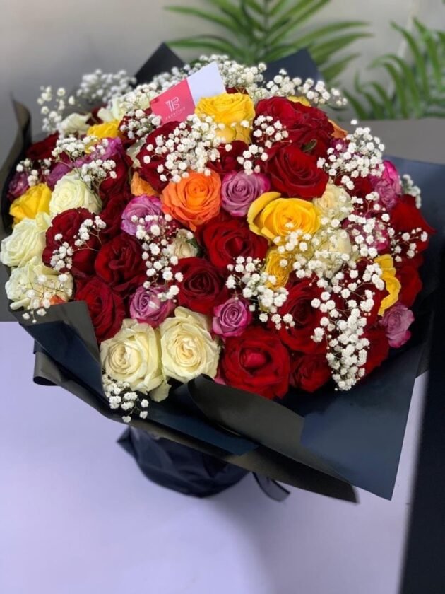 Vip Mixed Rose Bouquet And Fillers