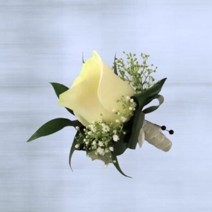 White Rose Boutonnière | Prestige Flower Shop Lagos